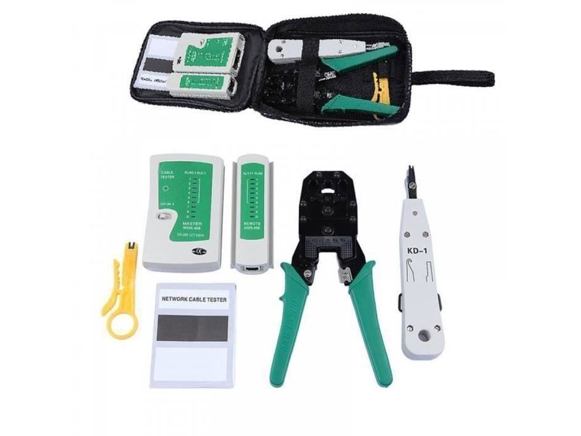 Testador de cabo de rede Ethernet portátil Rj45 Kit Rj45 Crimpador Rj45 Crimpador Deflate Rj11 Cat5 Cat6 Linha de fio CC2997
