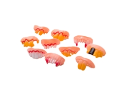 Rebe-10pcs Dientes Falsos Divertidos Plásticos Decoración Props Para Fiesta Cosplay Disfraces Shows