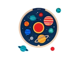 Livro Multi-Language Solar System Wooden Tray Puzzle de Petit Collage (Inglês)
