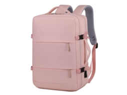 Mochila Hexinyigjly De Viagem Impermeável Para Portátil | Compatível Com 15.6 Polegadas Rosa