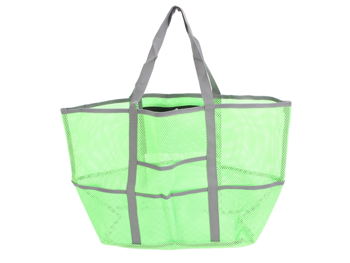 Mali bolsa de Praia de Malha com 8 Bolsos Impermeável Grande Capacidade para Viagem Verde