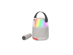 MOBILITY ON BOARD Altifalante Bluetooth Luminoso Ks-80 com Modo de Karaoke e Microfone de Mudança de Voz Cinzento