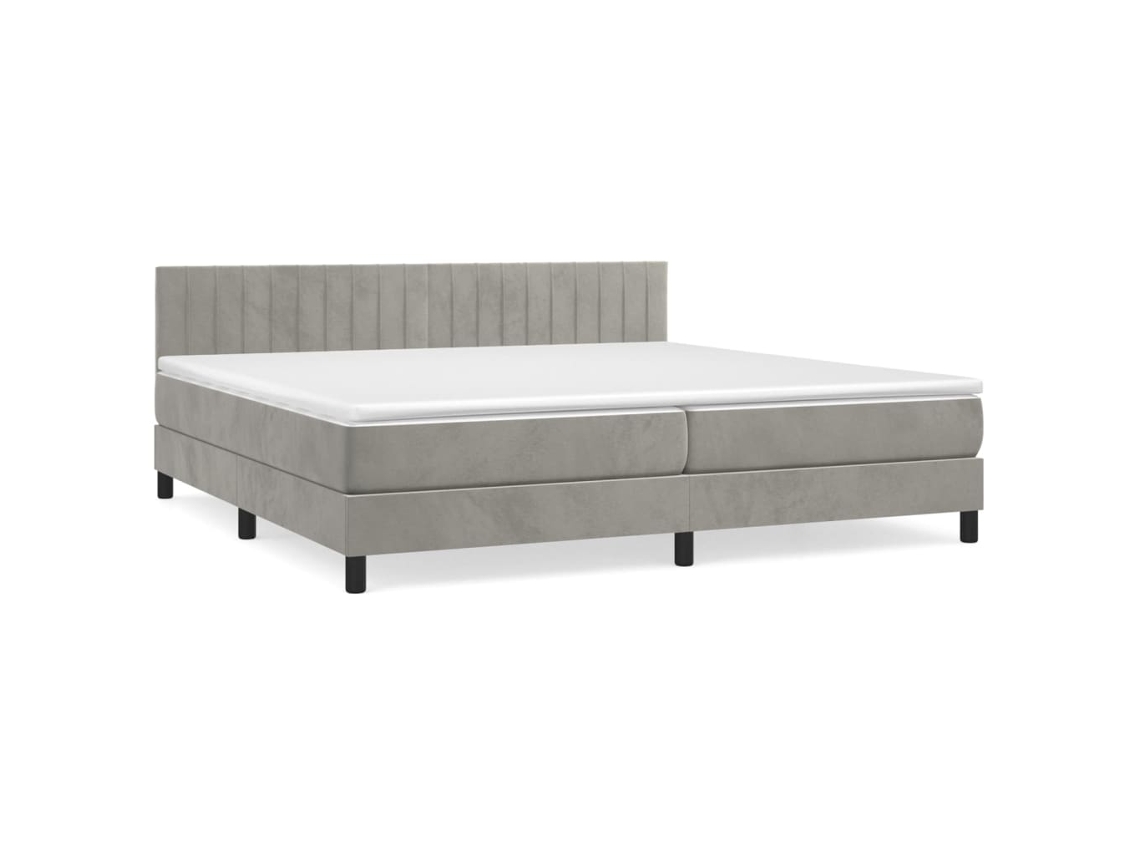 Box Spring Bed, Box Spring Beds Vidaxl Cinzeto Veludo (200 X 200 Cm)