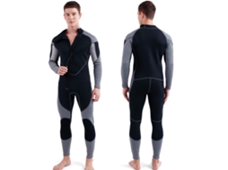 Traje De Mergulho Neoprene 3mm Para Homem Com Zíper Frontal Body Completo Para Mergulho Snorkeling Surf Natação