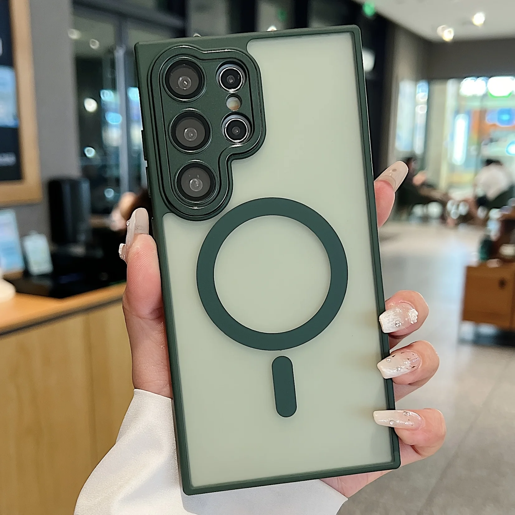 Capa Para Celular Samsung À Prova De Choque Com Magsafe (verde Ultra)