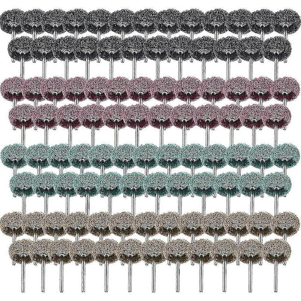 Conjunto Grande com 100 Discos de Polimento 1 Polegada para Ferramentas Rotativas Dremel, 4 Tamanhos de Grãos Diferentes Pl BRILVIBERA
