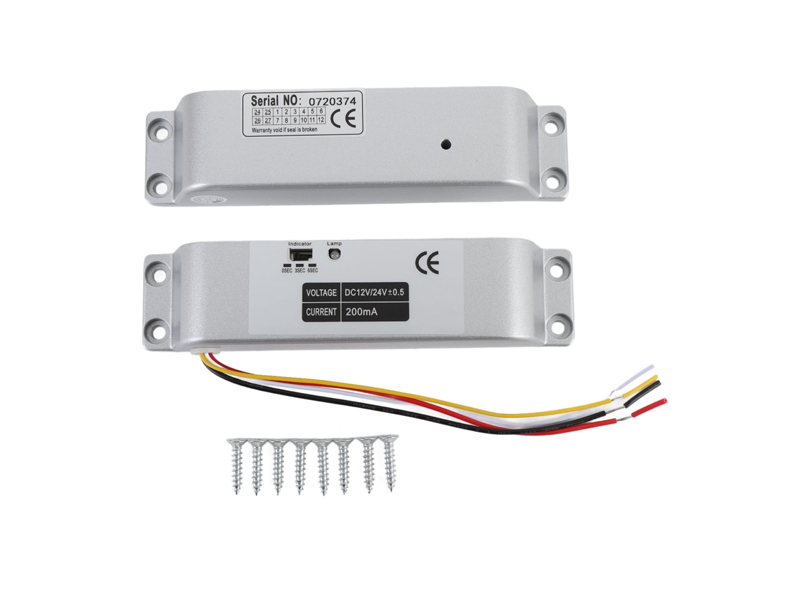 Trava Elétrica de Calha Nc 12 24v com Atraso Portas
