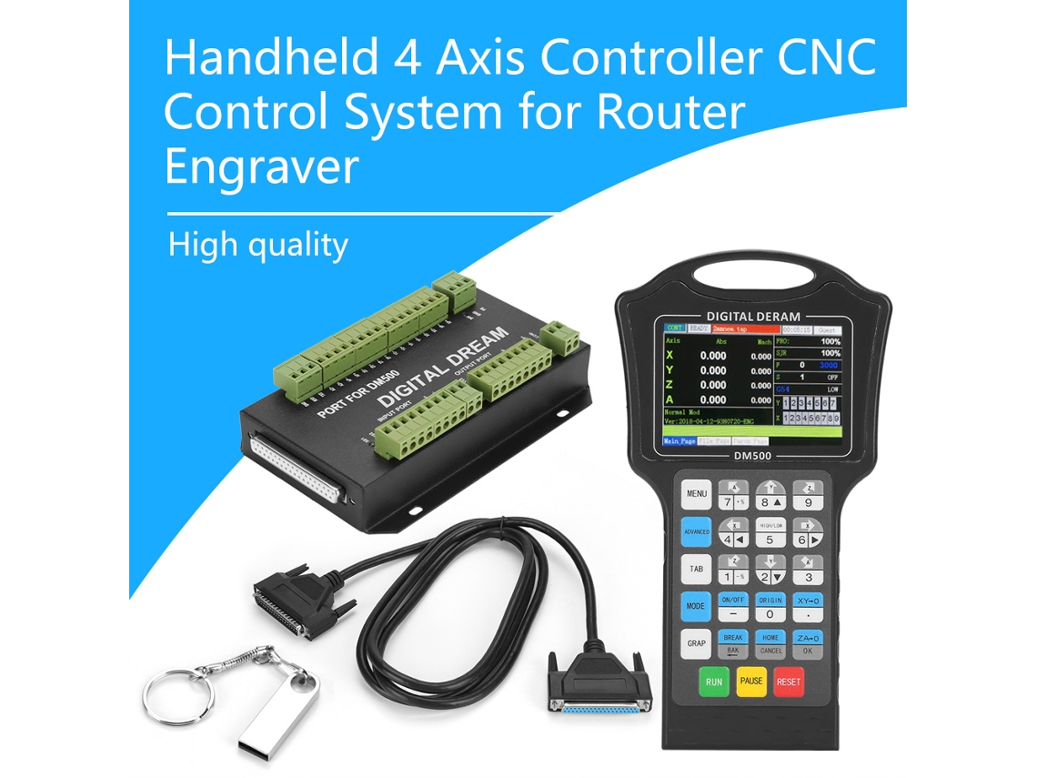 Sistema Cnc Controlador Quatro Eixos Portátil Router