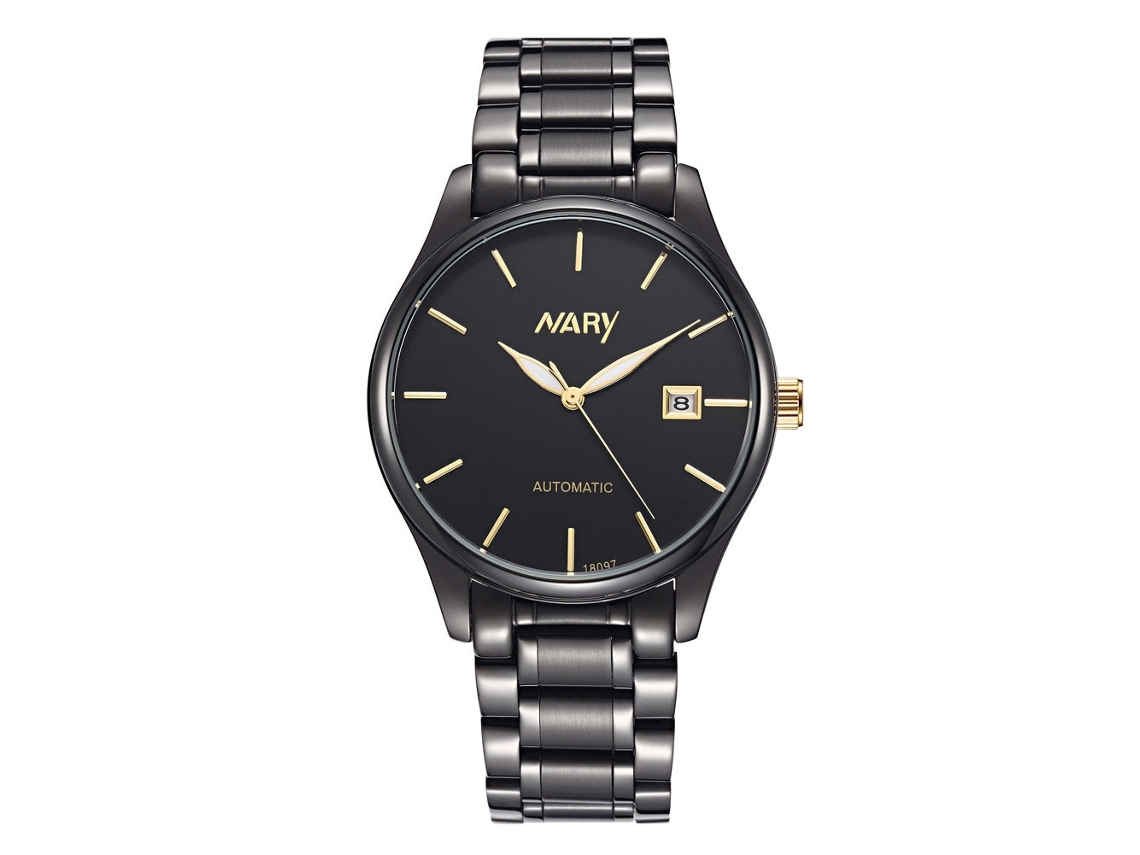 Reloj De Pulsera Mecánico Para Hombres Nary Con Esfera Redonda Y Lente De Zafiro