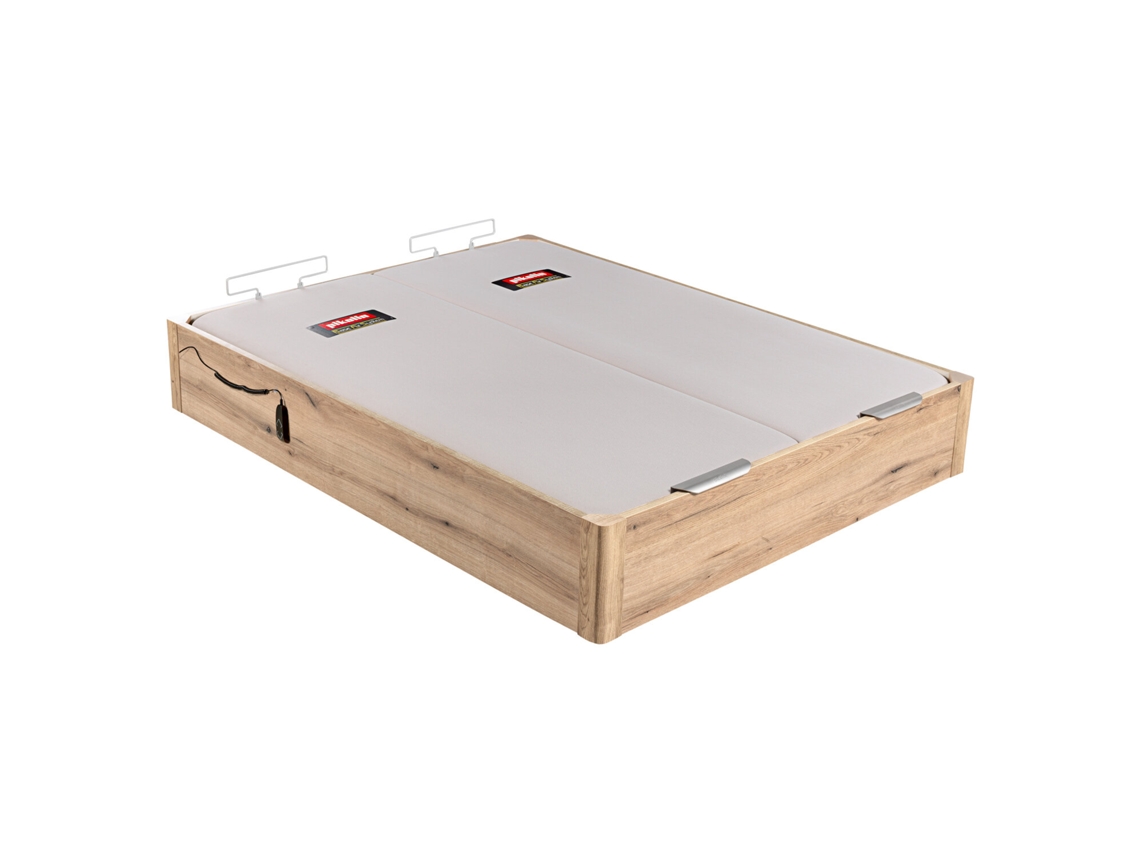Sommier com Arrumação Elétrica PIKOLIN Design Tampa Dupla - 150x190cm (31 Cm de Altura - Roble)
