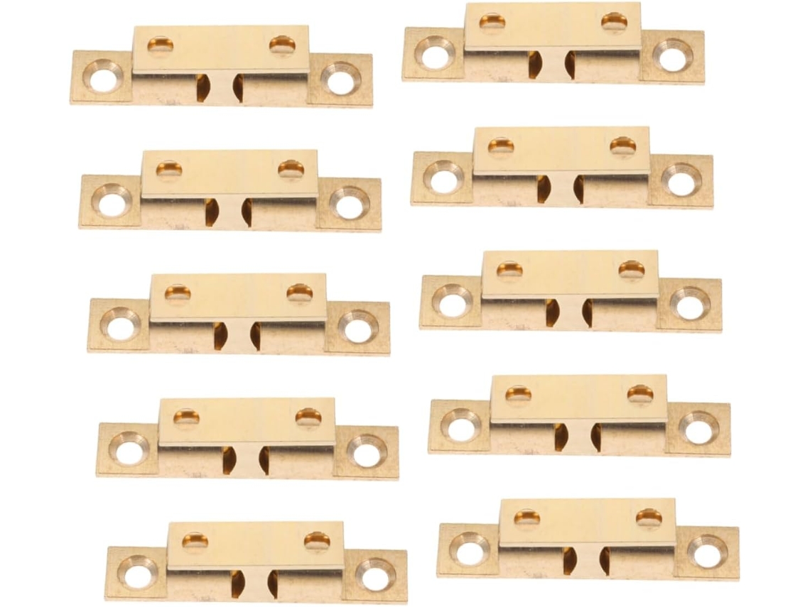 Conjunto De 10 Fechos Magnéticos Portas Armários, Em Latão, Com Roletes, Ideais Cozinhas, Banheiros E Closets