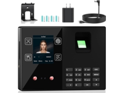 Máquina de controle de presença de funcionários, suporta reconhecimento facial, impressão digital, impressão palmar e senha.