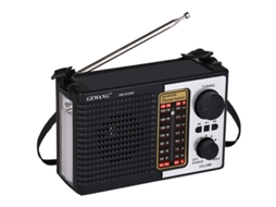 Rádio Portátil Fm/am/ondas Curtas Alimentado por Energia Solar, Alto falante Bluetooth, Reprodutor de Mp3, Recarregável, Uso Interno AQUAFORGE