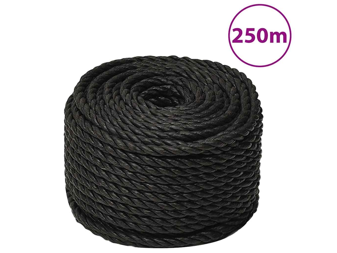 Rope, Ropes Vidaxl Preto Polipropileno (n/a)