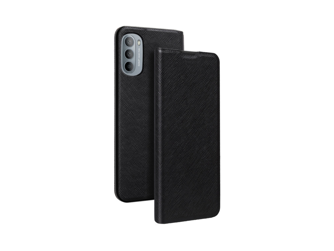 Capa Aba Proteção Completa para Motorola Moto G31 BIGBEN CONNECTED Plástico com Porta-Cartões Preto