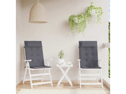 Vidaxl Almofadões P/ Cadeira Encosto Alto 2pcs Tecido Oxford Antracite