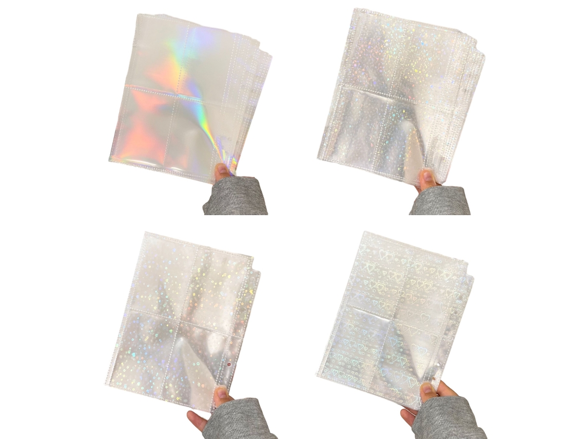 Capas Para Fichário A5 De 6 Anéis, Capas Ultra Transparentes, Protetor De Folhas Para Fotos, Cartões De Troca