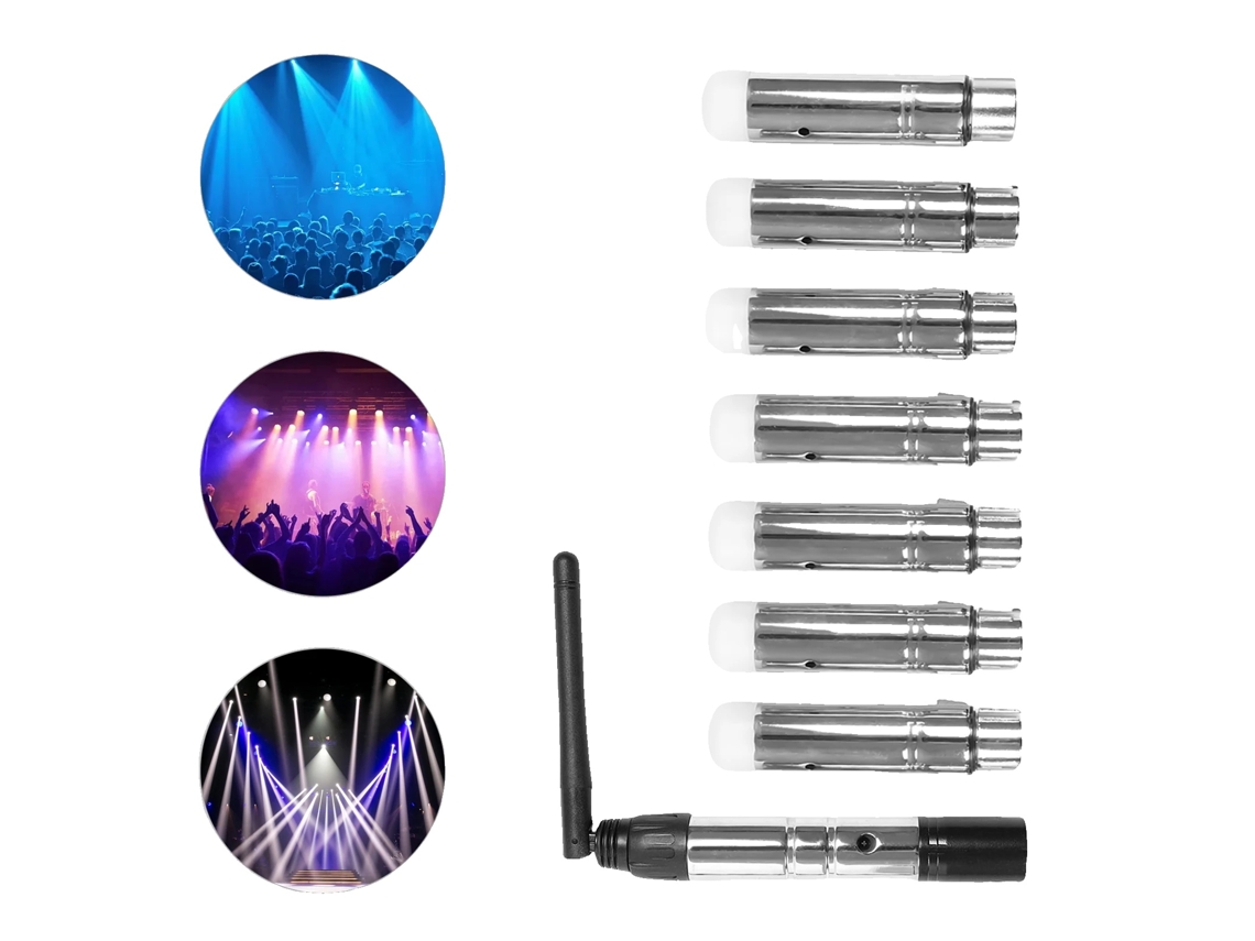Controlador De Iluminação Sem Fio Dmx512, 7 Receptores Incluídos, Alcance De Comunicação De 400m, Design Compacto Oem