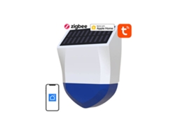 Sirene Externa Neo Zigbee E Tuya Compatível Com Painel Solar Aquaforge