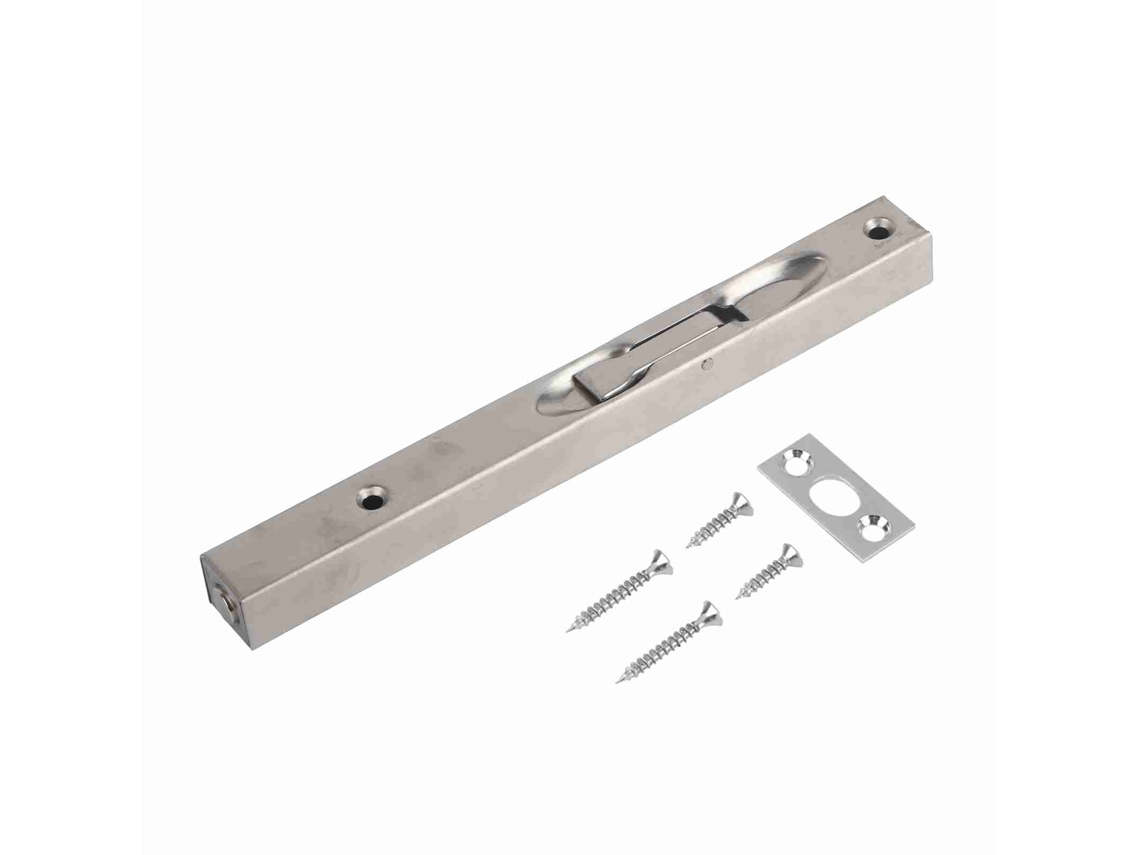 Trava de segurança para portão em aço inox 304, com trinco de 15 cm CHABERLU (6 polegadas)