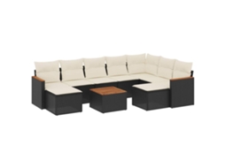 Garden Sofa Set, Garden Sofa Sets Vidaxl Preto Rattan / Vime (n/a)