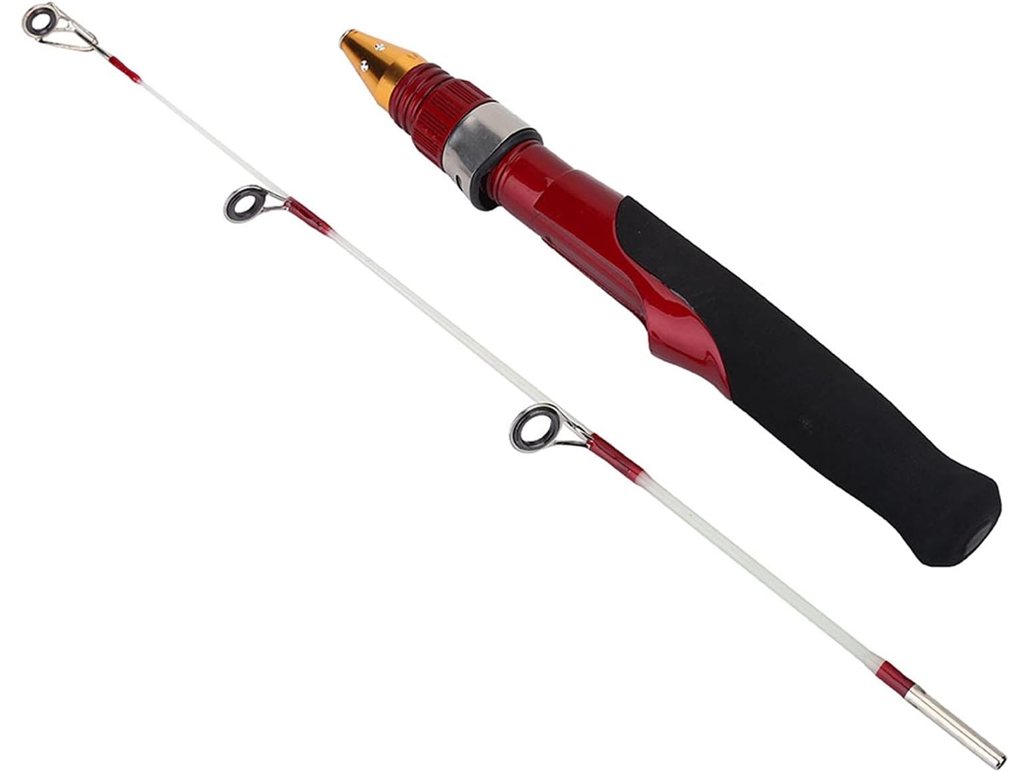 Cana De Pesca No Gelo 20 Polegadas Com Junta De Metal E Cabo De Eva, Desmontável, Superfície Lisa, Para Barco De Mar E Pesca Automática