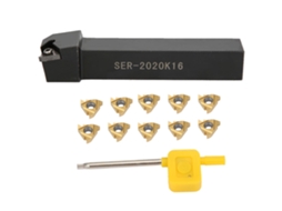 10pcs Lâmina Ag60 + Porta-ferramenta Ser2020k16 Barra De Raspagem Para Torneira Cnc Com Chave
