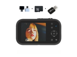Câmara Digital Zoom De 16x, Tela Ips De 2,8 Polegadas, Câmera Dupla Hd (preta - Cartão De 32 Gb) Cuich