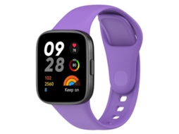 Bracelete para Redmi Watch 3 Silicone Cor Sólida Botão Roxa XIAOMOYU