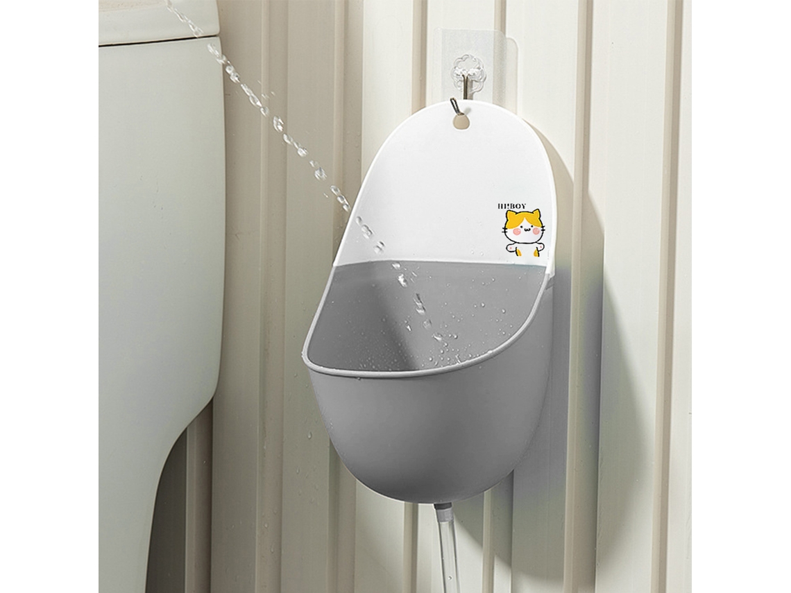 Primerox urinol para Bebês Meninos Leve Portátil Dobrável Pp Tpr Treinamento Sanitário Gato Cinza
