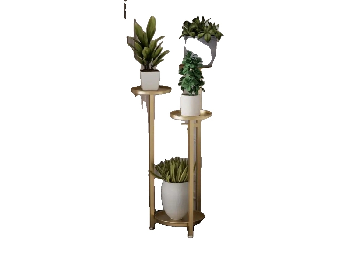 Suporte para plantas de interior, design moderno, vários níveis, dourado, 80 cm, OEM