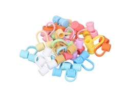 Tampas para Canudos LAXISCREED Arco íris Reutilizáveis 24pcs