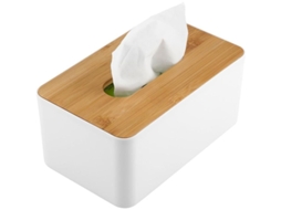 Rebe caja de Papel Higiénico de Bambú Rectangular Moderna Organizador para Baño Dormitorio Mesa 21x13x9.8cm