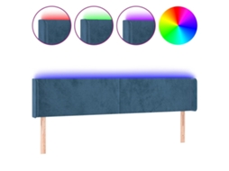 Led Headboard, Led Headboards Vidaxl Azul Veludo (163 X 16 X 78/88 Cm)