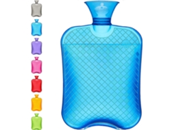 Garrafa de água Quente Premium Classic de 1,8 litros, para aliviar o sono, azul.
