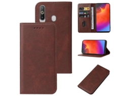 Capa De Couro Com Fecho Magnético Para Samsung Galaxy A9 Pro 2019
