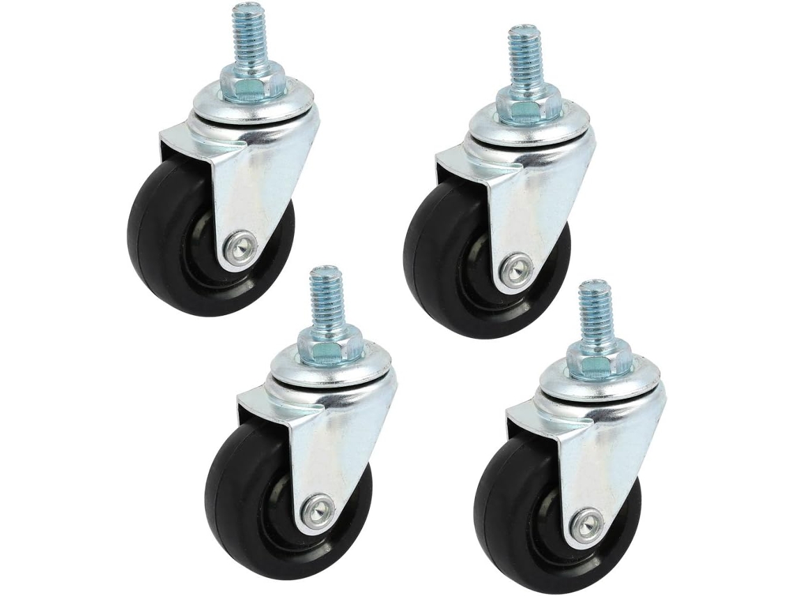 Aexit 4 Peças Roda De Borracha De 1,5, 5 Mm, 15 Mm, M8x15, Rosca M8