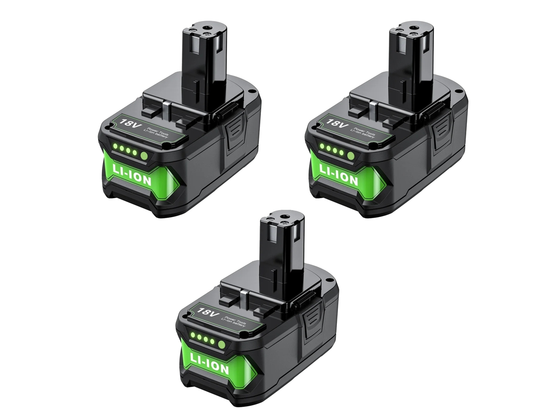 Bateria Recarregável, Capacidade De 8000mah, Tipo Li-ion, Compatível Com Ryobi, 3pcs 8000mah