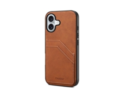 Capa Para Iphone 17 - Pu Com Dois Compartimentos Para Cartões
