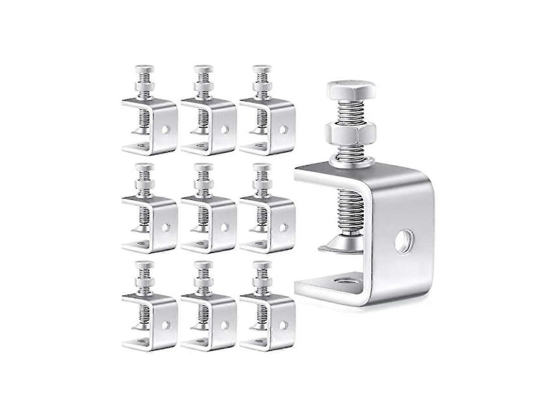 10 pinças C de aço inoxidável resistente, abertura de mandíbula larga, para metal, 1 3/16 polegadas | S/MARCA