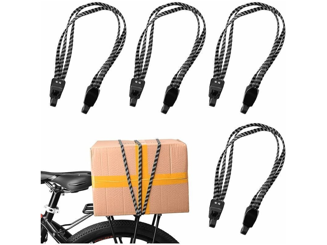 Conjunto De 4 Cintas Elásticas Para Bicicleta Com Ganchos, 3 Em 1, Sl.gt, Compatíveis Com A Maioria Das Bicicletas