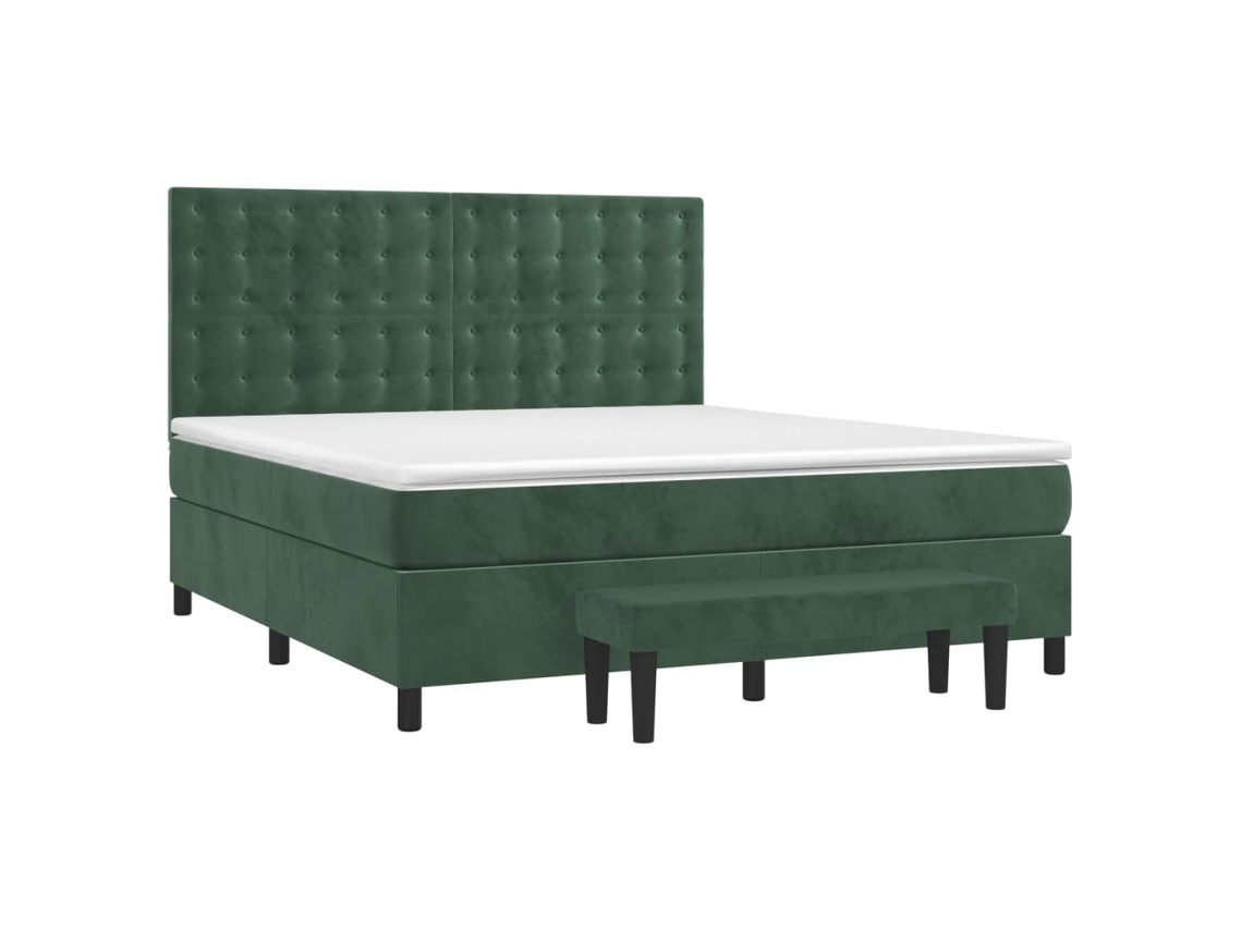 Box Spring Bed, Box Spring Beds Vidaxl Verde Veludo (160 X 200 Cm)
