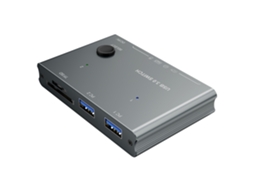 Switcher De Compartilhamento Usb3.0 2-em-4-saída Com Usb3.0/tf/sd, Compatibilidade Amplamente Plug And Play