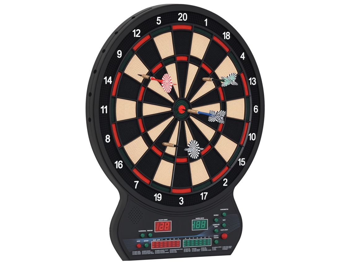 Target Electronic Dart 27 Jogos Principais e 202 Variações. Até 8 Jogadores. com 12 Dardos de Ponta Macia. 30 Gorjetas Extras. Display Led Preto Ge