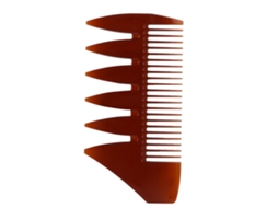 Pente de dentes largos de dupla face para cabelo masculino, modelo 2026, estilo clássico com acabamento em óleo leve (marrom)