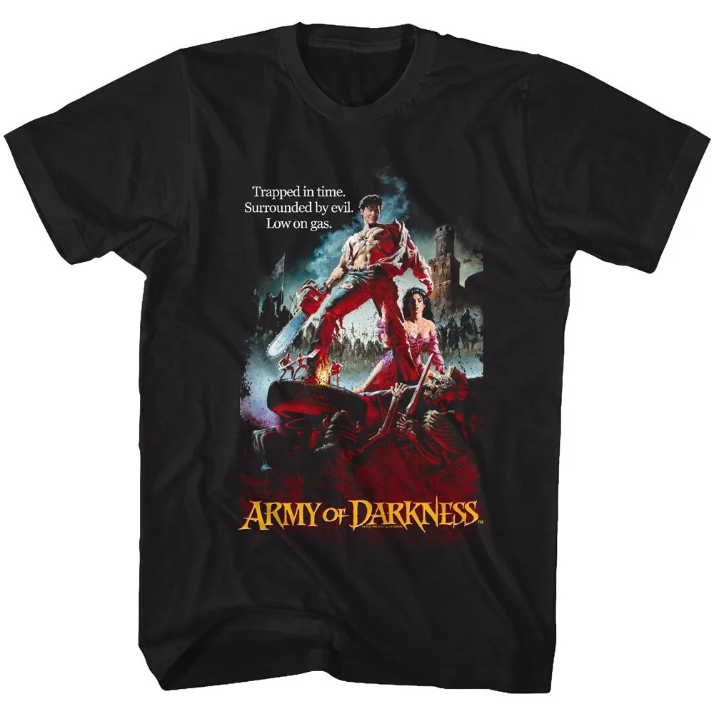 Rockinstone Army Of Darkness Movie Logo Black Adult T-shirt Size:xl