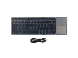 Teclado Bluetooth Dobrável Sem Fio Com Touchpad Para Tablet Ios/android/windows, Teclado Para Celular Preto Everley891