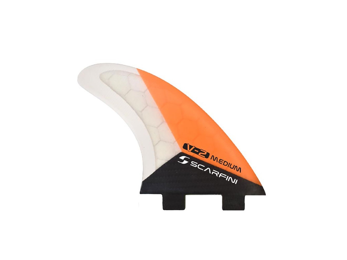 Conjunto de Quilhas Fcs1 Velox Carbon Base Laranja Mscarfini