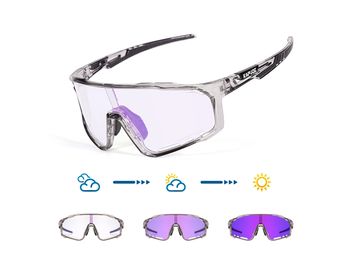 Óculos de Ciclismo Fotocromáticos Uv400 Roxo MDUG