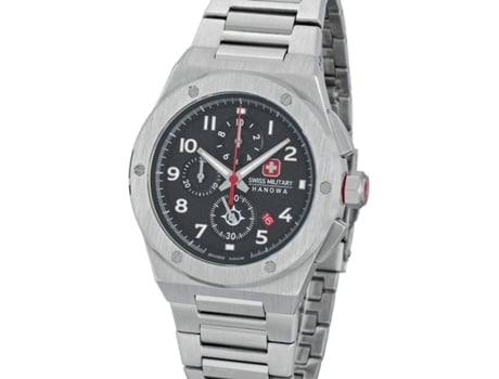 Relógio masculino prata aço inoxidável Smwgi2102001 SWISS MILITARY HANOWA